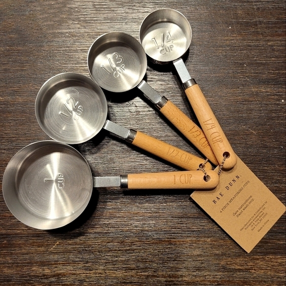 Rae Dunn Other - Rae Dunn measuring cups NWT wood handle HTF